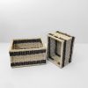 Rectangular seagrass baskets with built-in handles wholesale supplier