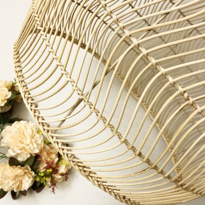 Close up detail of natural rattan weave by Vietnam handicraft exporter