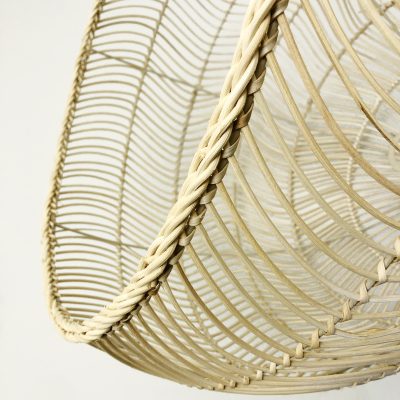 Edge detail of natural rattan pendant light
